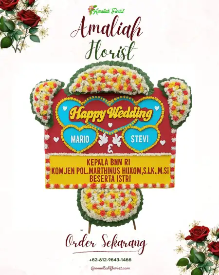 Papan Bunga Pernikahan Prapag Lor
